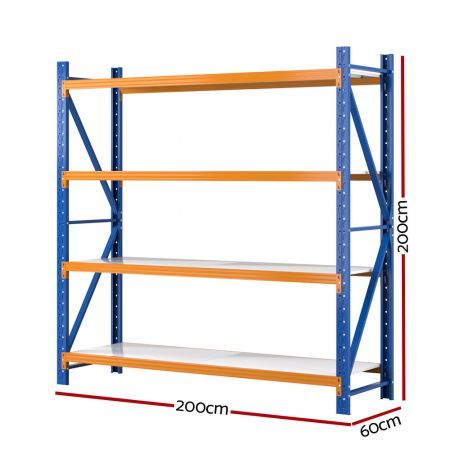 Giantz 2Mx2M Garage Shelving Warehouse Rack Pallet Racking Storage Shelf Blue