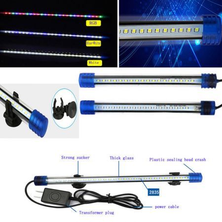 Aquarium Waterproof LED Light Bar Tank Fish Submersible Down Light Tropical Aquarium Product 2.5W20CM