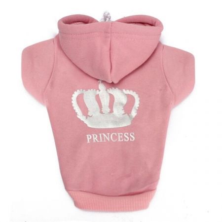 XS To XXXL Winter Pets Dog Princess Crown Printed Clothes Puppy Cat Hoodie Warm Coat