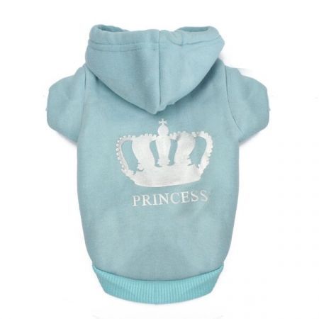 XS To XXXL Winter Pets Dog Princess Crown Printed Clothes Puppy Cat Hoodie Warm Coat