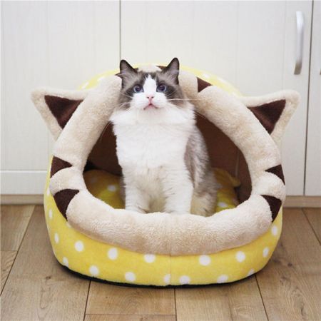 Cute Animal Design Comfortable Indoor House Bed Pet Dog Cat Nests Pad Soft Fleece Bed