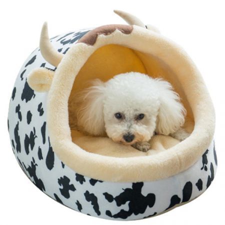 Cute Animal Design Comfortable Indoor House Bed Pet Dog Cat Nests Pad Soft Fleece Bed