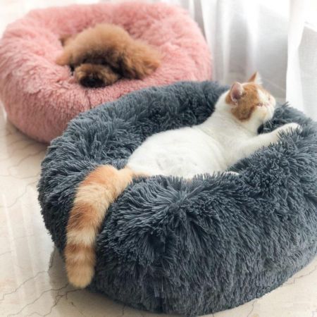 Multicolor Cat/Dog Pet Bed Super Soft Warm Round Depth Super Cute Kennel