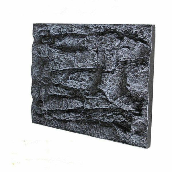 2pcs 3D Foam Rock Aquarium Background Backdrop Tank Fish Reptile Marine