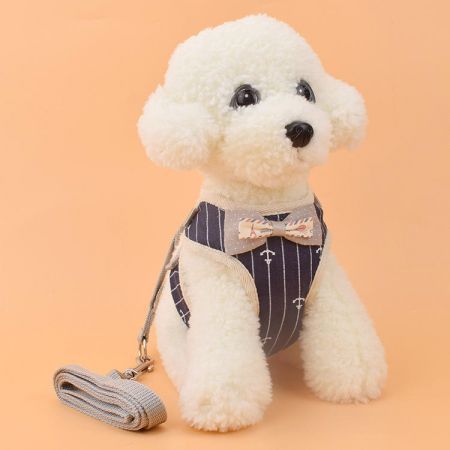 Pet Strap Leash Dog Small Dog Vest-Style Bow Evening Dress Chest Strap Dog And Cat Universal Dog Traction Rope