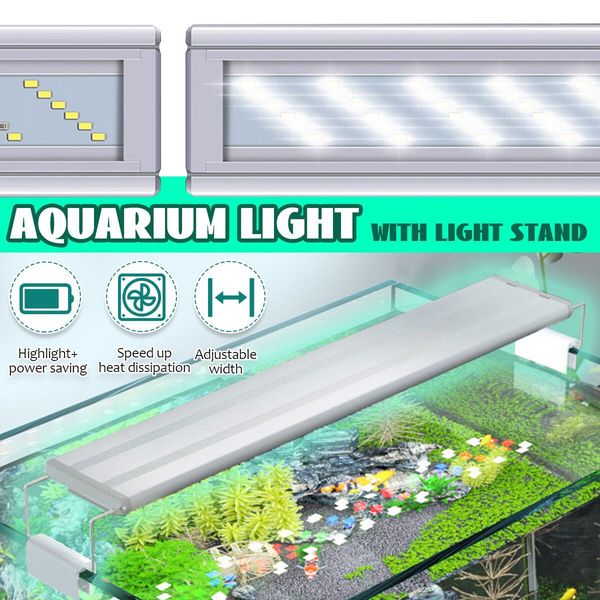 Fish Aquarium Tank Underwater Submersible Change LED Ultra White Light Stand