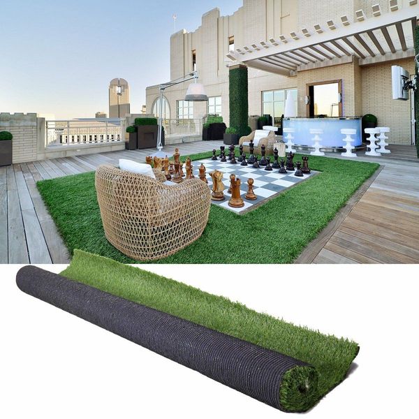 1.6x6.6FT/ 6.6x9.8FT Artificial Grass Turf Pet 3cm Thick Floor Mat Lawn Synthetic Spring Grass Indoor Outdoor Landscape Golf Green Decor Pet Grass Faux Grass with Drainage Holes