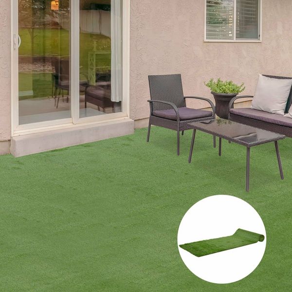 1.6x6.6FT/ 6.6x9.8FT Artificial Grass Turf Pet 3cm Thick Floor Mat Lawn Synthetic Spring Grass Indoor Outdoor Landscape Golf Green Decor Pet Grass Faux Grass with Drainage Holes