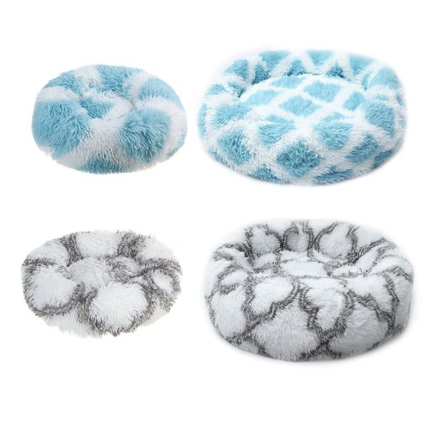 DOG PET CAT CALMING BED BEDS LARGE MAT COMFY PUPPY WASHABLE FLUFFY CUSHION PLUSH