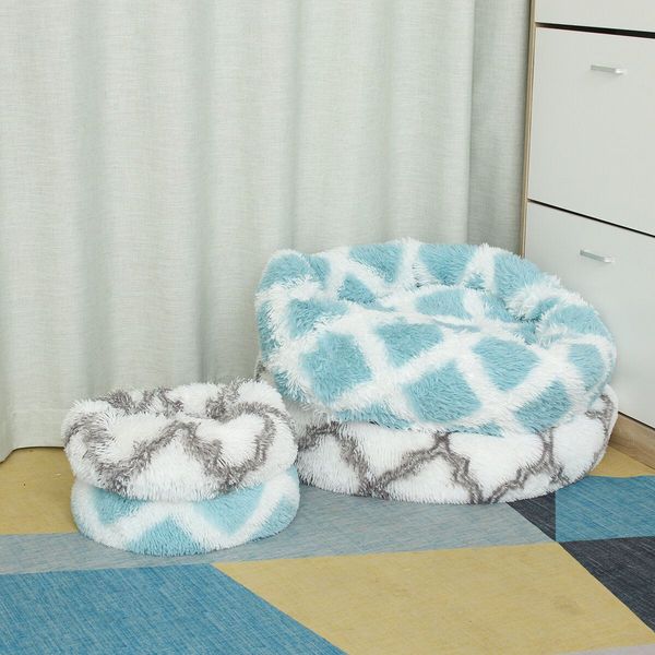 DOG PET CAT CALMING BED BEDS LARGE MAT COMFY PUPPY WASHABLE FLUFFY CUSHION PLUSH