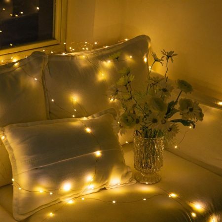 Stockholm Christmas Lights LED Lights Starry 100pc 10m Indoor Decor Warm White LEDs on Copper Wire Steady Glow 100 LEDs Try Me SRT