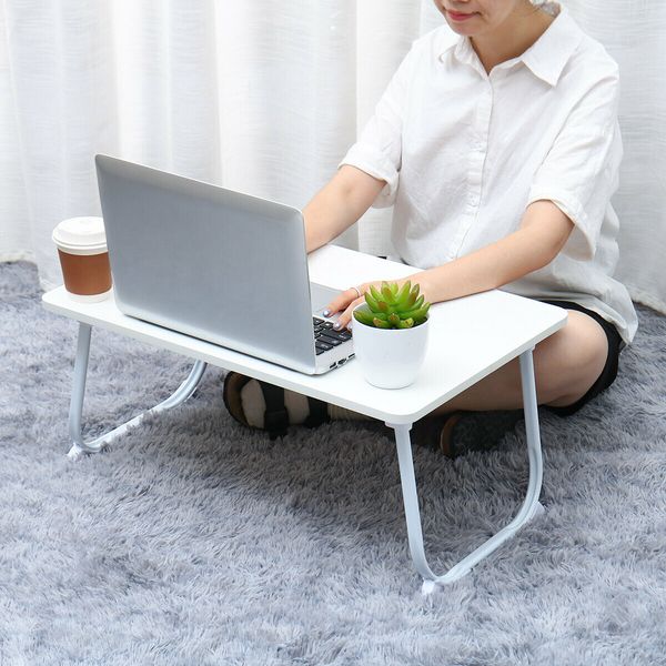 Foldable Laptop Desk Portable Notebook Comuter Table Study Table Bed Tray Home Office FurniturePink