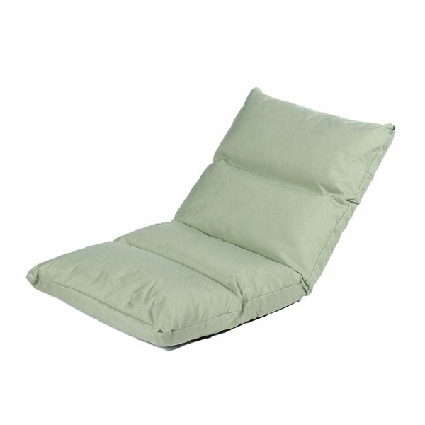 Folding Lounger Sofa Floor Chair Tatami Seat Pad Height Adjustable Lazy Backrest Cushion Chair Office Home Balcony FurnitureKhaki