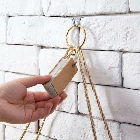 35cm Single Layer Wooden Rope Hanging Wall Shelf Vintage Floating Storage Rack Wall Mount Bookshelf Home Decorations Stand White