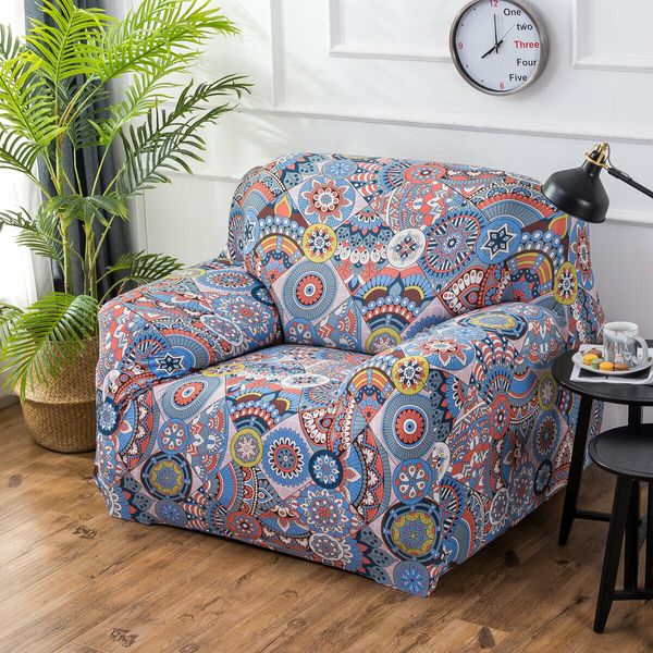 1/2/3/4 Seaters Elastic Sofa Cover Chair Seat Protector Stretch Slipcover Home Office Furniture Accessories Decorations4 Seaters