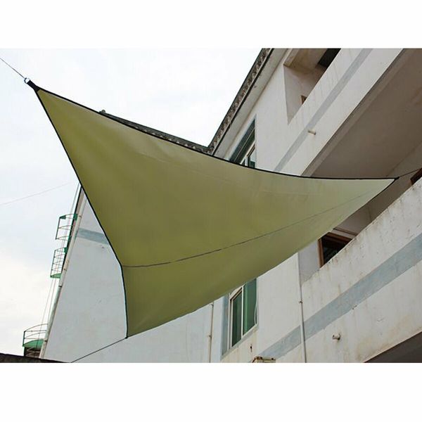 Sun Shade Sail Waterproof 420D Oxford Polyester Canopy Cover Awning Outdoor Anti-UV ProtectionGrey