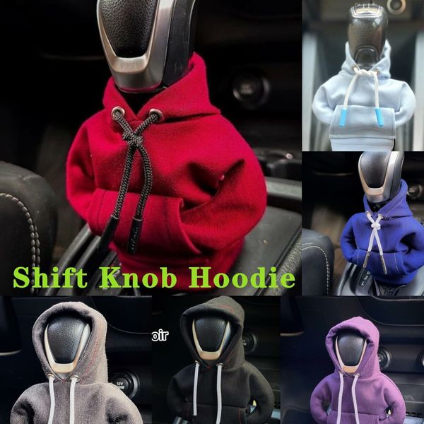 Car Shift Knob Hoodie,Funny Gear Shift Knob Shirt Sweater,Winter Warm Shift Knob Cover Sweater Shirt,Automotive Interior Novelty Accessories Decorations,Universal Fit Knob Cover Gift (White)