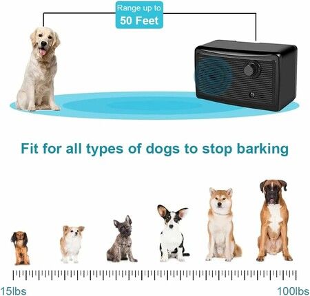 3 Level Sonic Bark Deterrent Dog Bark Deterrent Device, 50 Feet Indoor Outdoor Dog Bark Deterrent Tool for Dogs 6 Months to 8 Years Old