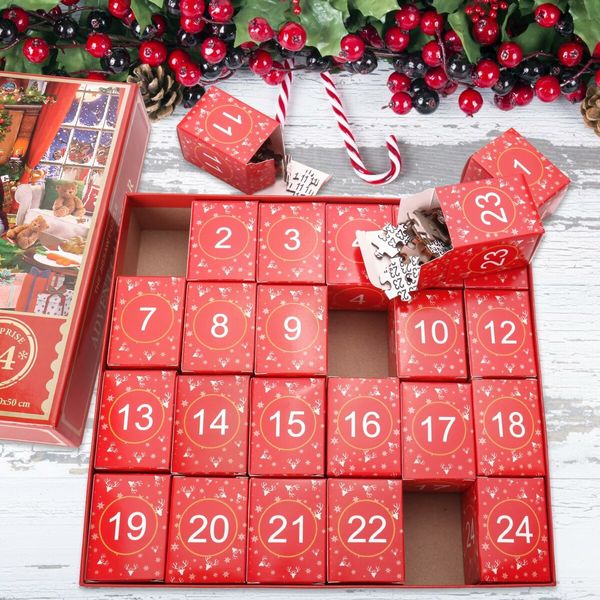 Jigsaw Puzzle Advent Calendar 2023-1008 Pieces Jigsaw Puzzle for Adult Kids,24 Days Countdown Calendar,Santa's Surprise,19.7 inches x 27.6 inch,Family Game Puzzle,Christmas Gift Idea for Teens Adult