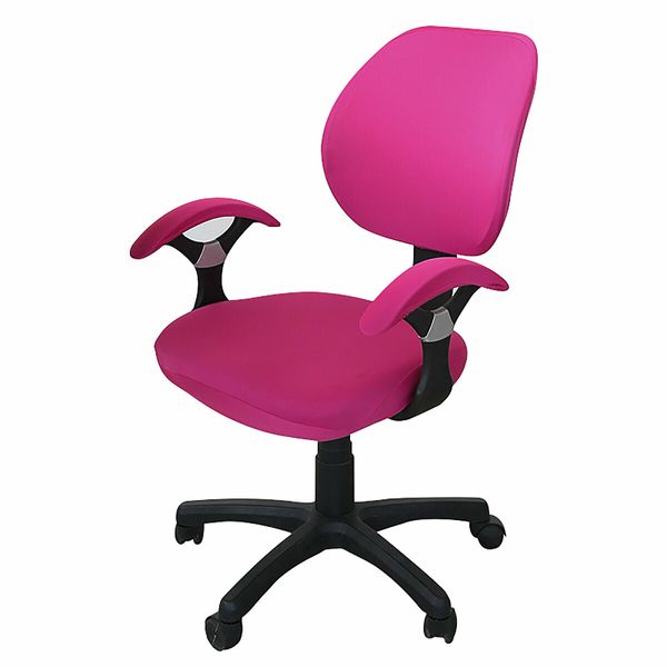 Elastic Office Chair Cover Computer Rotating Chair Protector Stretch Armchair Seat Slipcover Decoration Yellow