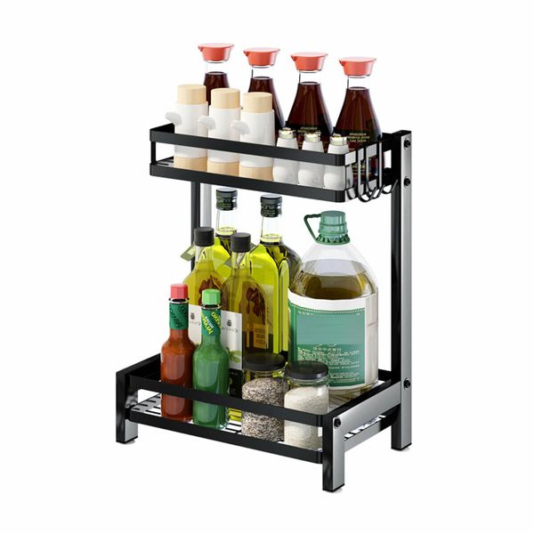 ZHIMI ZM-049 Kitchen Dish Drainer Dry Rack 2/3 Tier Spice Jars Bottle Stainless Organizer.A3 Layers