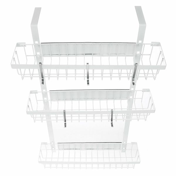 HONGPAI Refrigerator Rack Kitchen Bar Organizer Side Shelf Sidewall Holder HouseholdWhite