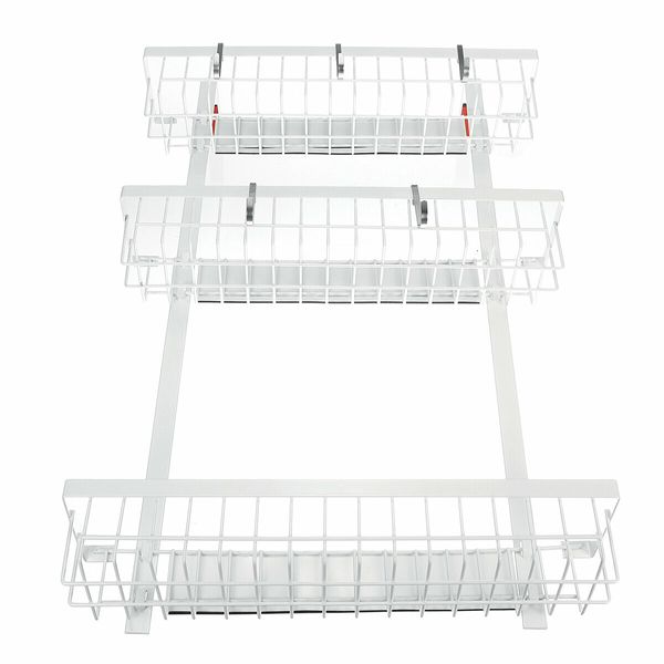 HONGPAI Refrigerator Rack Kitchen Bar Organizer Side Shelf Sidewall Holder HouseholdWhite