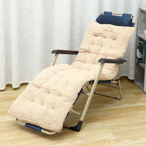 Winter Recliner Cushion Chair Rocking Chair Seat Mat Tatami Mat Non-Slip Cushion Sofa Office Chair Thicken CushionWater Blue