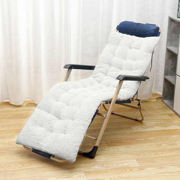 Winter Recliner Cushion Chair Rocking Chair Seat Mat Tatami Mat Non-Slip Cushion Sofa Office Chair Thicken CushionWater Blue