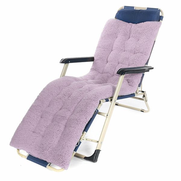 Winter Recliner Cushion Chair Rocking Chair Seat Mat Tatami Mat Non-Slip Cushion Sofa Office Chair Thicken CushionLight Purple