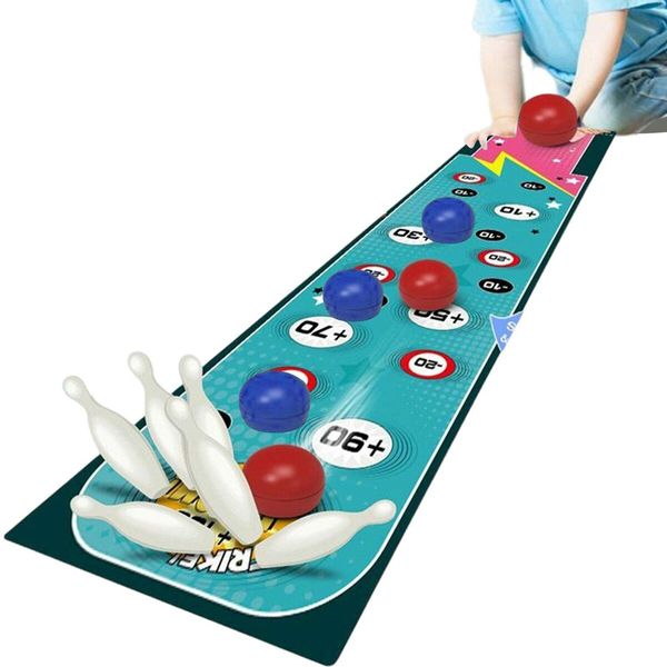 Bowling Tabletop Game, Mini Bowling Game Set for Kids | Desktop Shuffleboard Bowling and Curling Game Kit Portable Family Board Game for Kids and Adults