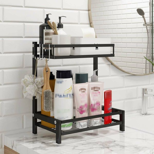 2/3 Tier Kitchen Rack Organizer Stainless Steel Countertop Spice Jars Bottle KitB 5Pcs2 Layers