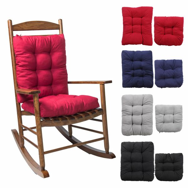 Rocking Chair Cushion Seat Back Cushion Non-Skid Chair Pad Rocking Chair Recliner Mat for Office Sofa HomeBlack