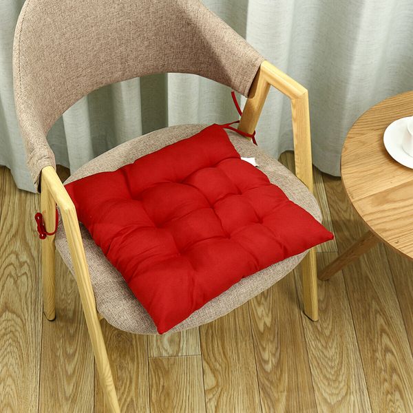 40*40cm Seat Cushion Soft Thick Buttocks Chair Pad Square Cotton Seat Mat Garden Home Office Furniture DecorationPurple