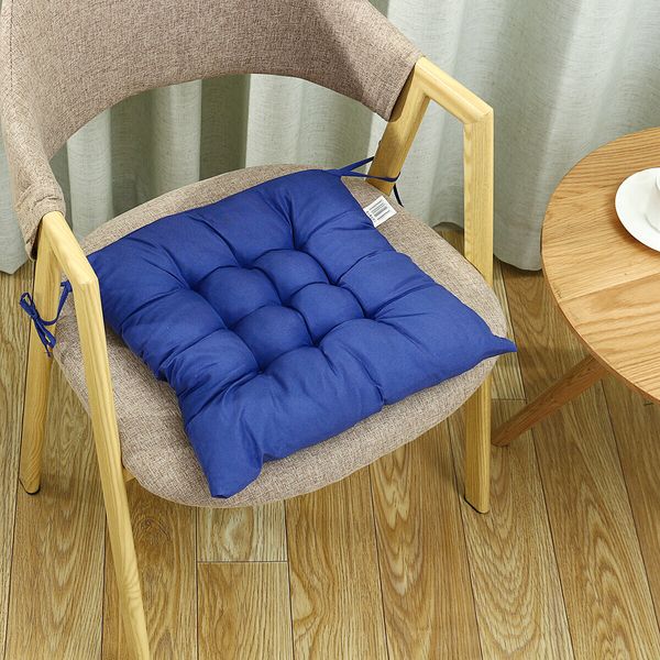 40*40cm Seat Cushion Soft Thick Buttocks Chair Pad Square Cotton Seat Mat Garden Home Office Furniture DecorationPurple