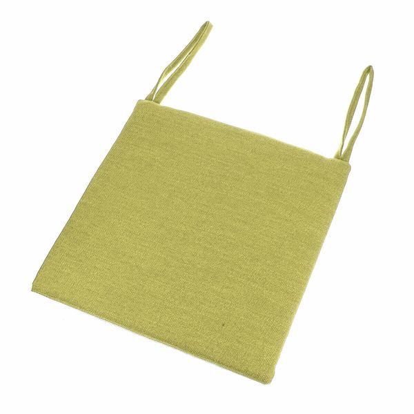 Cotton Linen Chair Mat Square Dining Chair Cushion Pad Garden Home Office Furniture DecorationLight Green