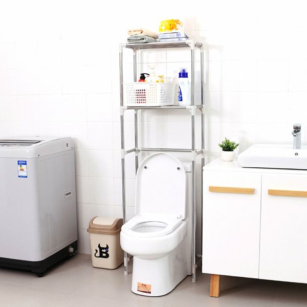 BNBS 2/3 Tiers Bathroom Storage Shelf Holder Toilet Rack Space Saver Organizers Home2 LayersB