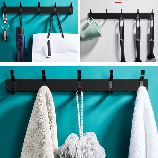 YOUQIN 3/4/5/6 Sticky Hook Wall Mounted Bearing Household Rack Punched Hanging Bathroomtype4