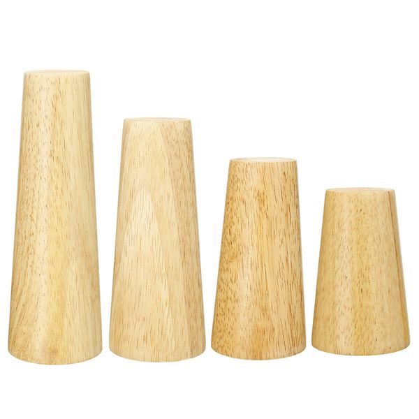 4Pcs/Set Solid Wooden Cone Angled Furniture Legs Kit Sofa Table Chair Stool Part Leg Support8cm