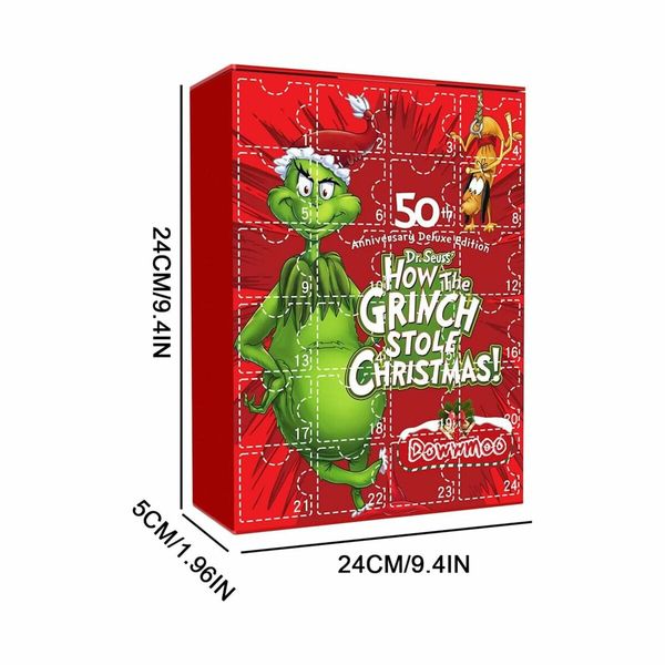 Grinch Christmas Advent Calendar 2023,Countdown Calendar for Kids Adult,24 Days of Christmas Advent Calendar,24PC Cute Cartoon Elf Figures Doll Xmas Vacation Stocking Stuffer Gifts Idea