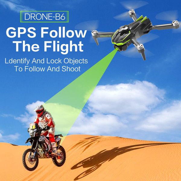 2024 Newest B6 Drone Brushless Motor Dual 6K Professional Aerial Photography WIFI FPV Obstacle Avoidance Four-Axis Rc Quadcopter