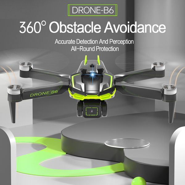 2024 Newest B6 Drone Brushless Motor Dual 6K Professional Aerial Photography WIFI FPV Obstacle Avoidance Four-Axis Rc Quadcopter