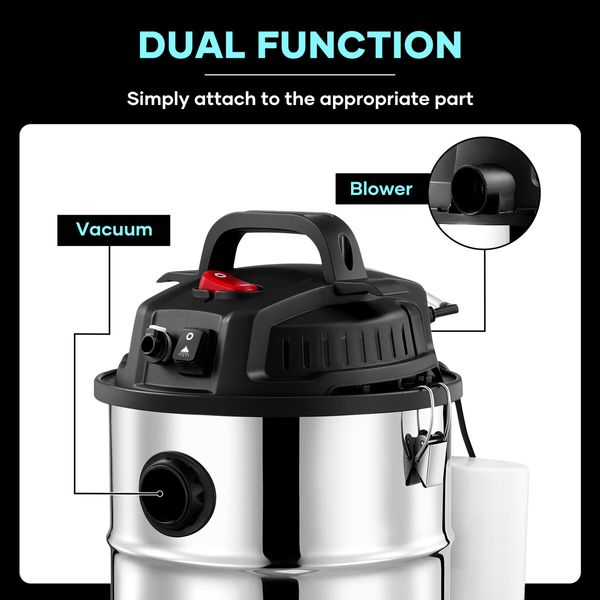 5 In 1 Carpet Vacuum Cleaner Mop Floor Sofa Wet and Dry Vac Blower Pet Hair Cleaning Machine Brush Portable Smart Car Home Shop with Wheels