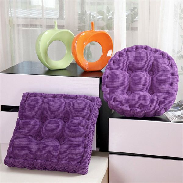 Square Round Seat Cushion Corduroy Indoor Outdoor Home Office Ultra Soft Seat Back Cushion Chair Pad Sofa MatRectangleOrange