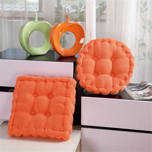 Square Round Seat Cushion Corduroy Indoor Outdoor Home Office Ultra Soft Seat Back Cushion Chair Pad Sofa MatRectangleOrange