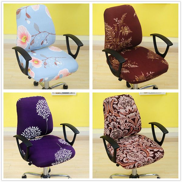 Elastic Chair Cover Home Office Chair Seat Back Cover Protector Set Slipcover Decoration Protect Cushion SuppliesA+B Each 5Pcs