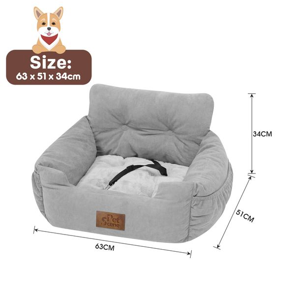 Dog Cat Pet Bed Sofa Car Seat Calming Doggy Canine Carrier Booster Chair Mattress Protector Puppy Couch Bedding Warming Lounge Travel Cushion