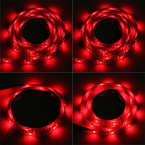 LED Light Strip 50/100/150/200cm RGB 5050SMD LED Strip Light Battery Operated Waterproof 3 Modes Color ChangeL