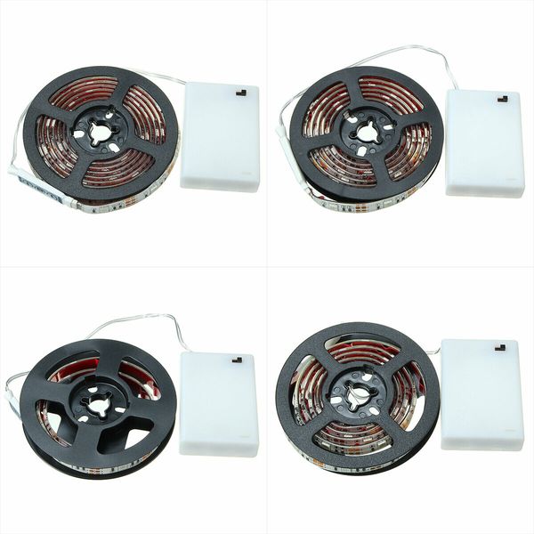 LED Light Strip 50/100/150/200cm RGB 5050SMD LED Strip Light Battery Operated Waterproof 3 Modes Color ChangeS