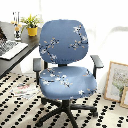 Swivel Seat Cover Elastic Computer Office Chair Cover Washable Removable Arm Chair Cover Home Buisness Office SuppliesC